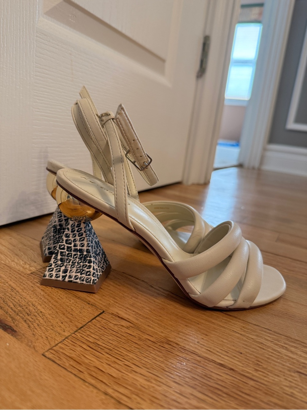 Circus by NY Cream Strappy Slingback Sandals